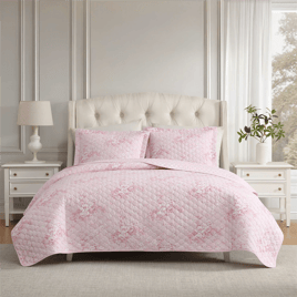 Laura Ashley Toile Delightful Reversible Qulit Set