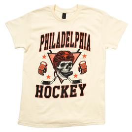 Mens Tailgate Philadelphia Hockey Puck Mouth Short Sleeve Tee