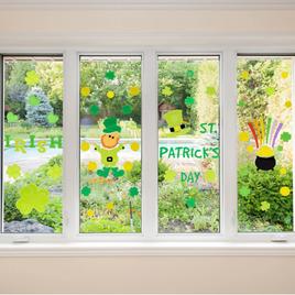 Northlight Seasonal St. Patrick''s Gel Window Clings - Set of 5