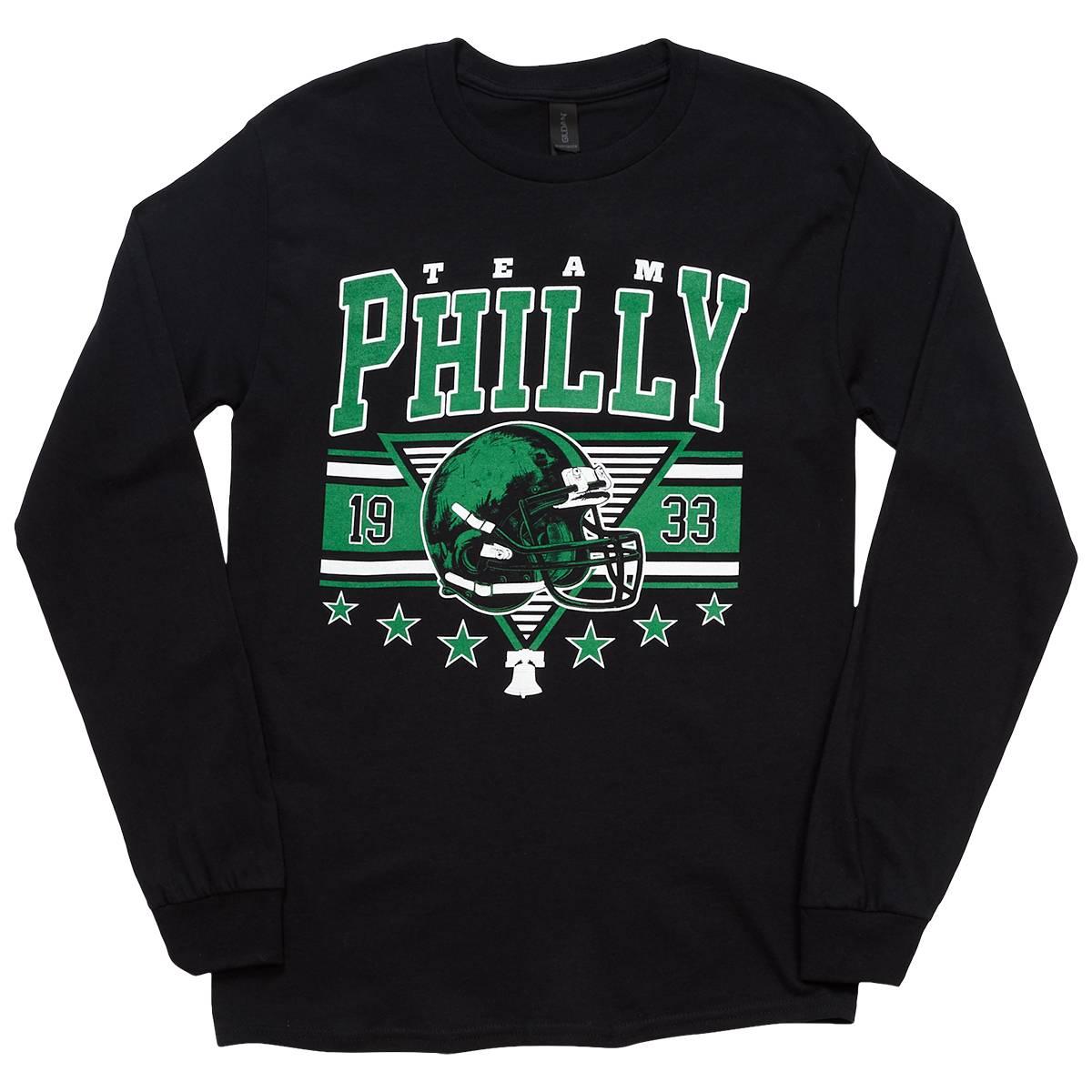 Boys (8-20) Tailgate Philadelphia Football Long Sleeve Helmet Tee