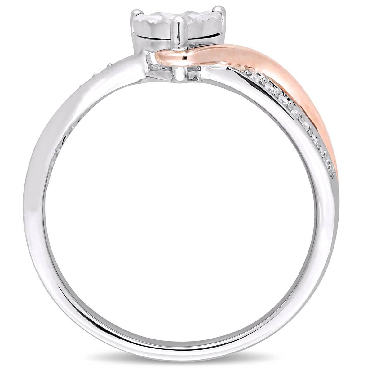 Diamond Classics™ 10kt. Two-Tone Gold 1/10ct. Diamond Heart Ring