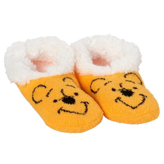 Womens Disney Teddy Fur Winnie The Pooh Slipper Socks