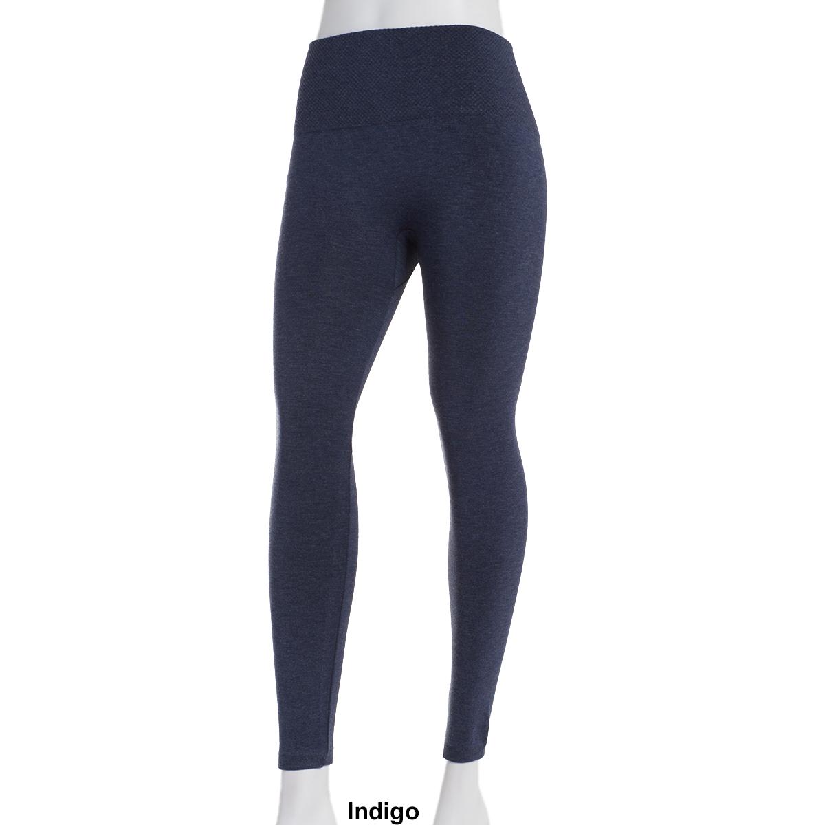 Womens One 5 One Heathered Indigo Fleece Lined Leggings