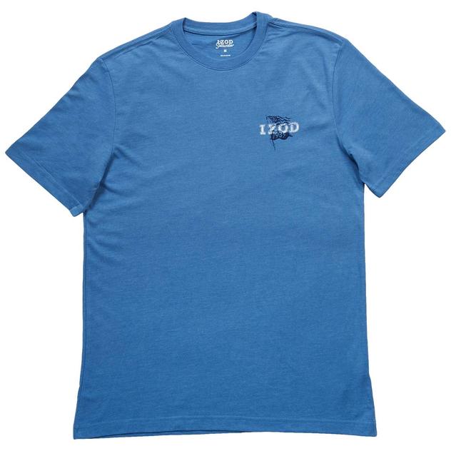 Mens IZOD® Waving Flag Short Sleeve Tee - Riviera Blue