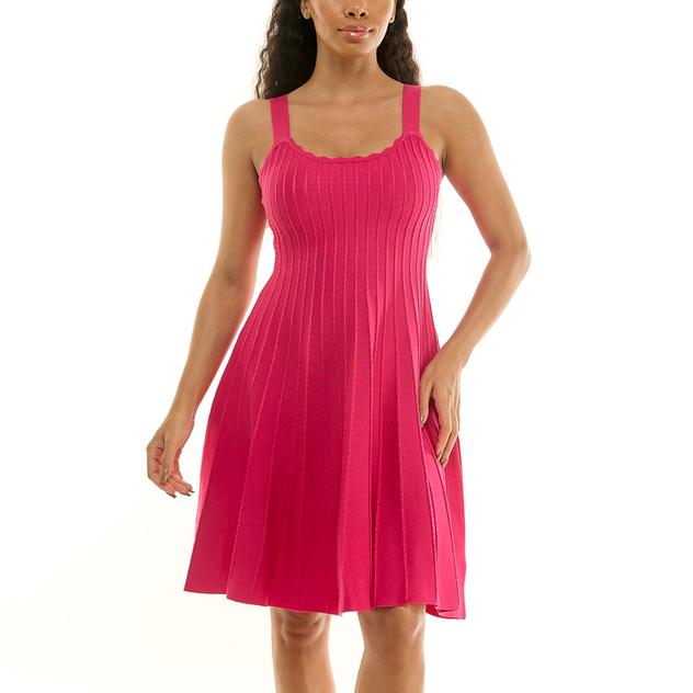 Womens Nina Leonard Sleeveless A-Line Sweater Dress