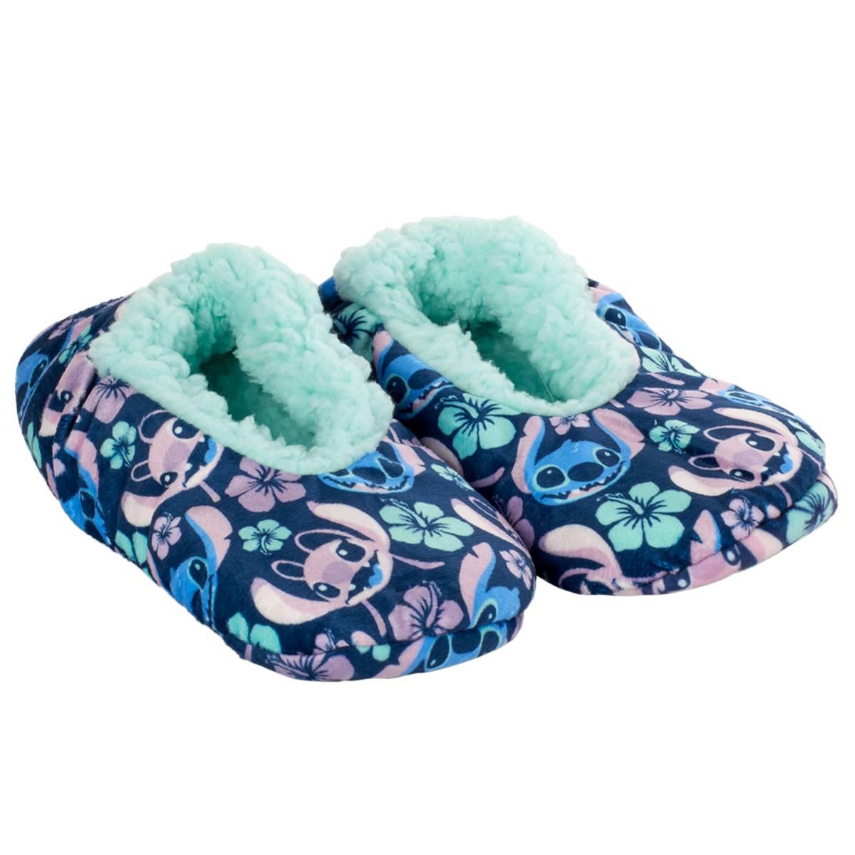 Womens Disney Stitch Faces Slipper Socks