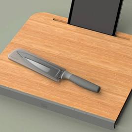 BergHOFF Balance 17.5in. Bamboo Cutting Board w/ Tablet Stand