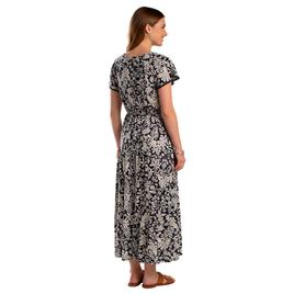 Womens Nautica Flutter Sleeve Floral Tiered Maxi Dress