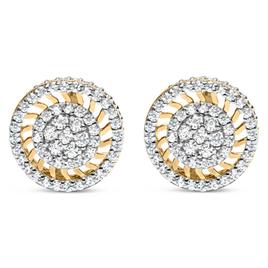 Haus of Brilliance 10kt. Gold 1ct. Diamond Sunburst Stud Earrings