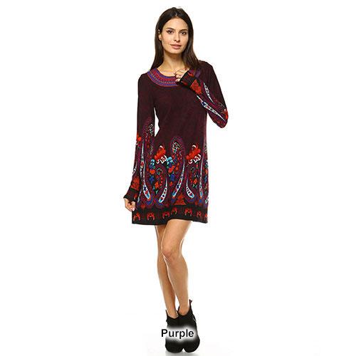 Womens White Mark Sandrine Embroidered Sweater Dress