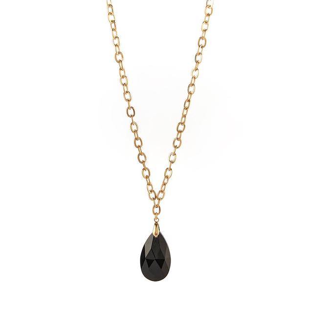 Ashley Cooper™ Gold-Tone & Black Pendant Necklace