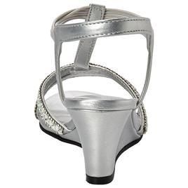Womens New York Transit Frankie Metallic Wedge Dress Sandals