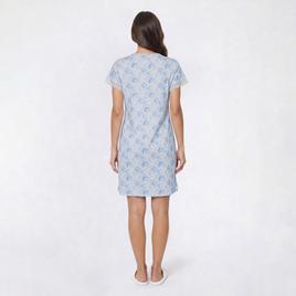 Plus Size Elizabeth & Nicole Short Sleeve Toile Keyhole Nightgown