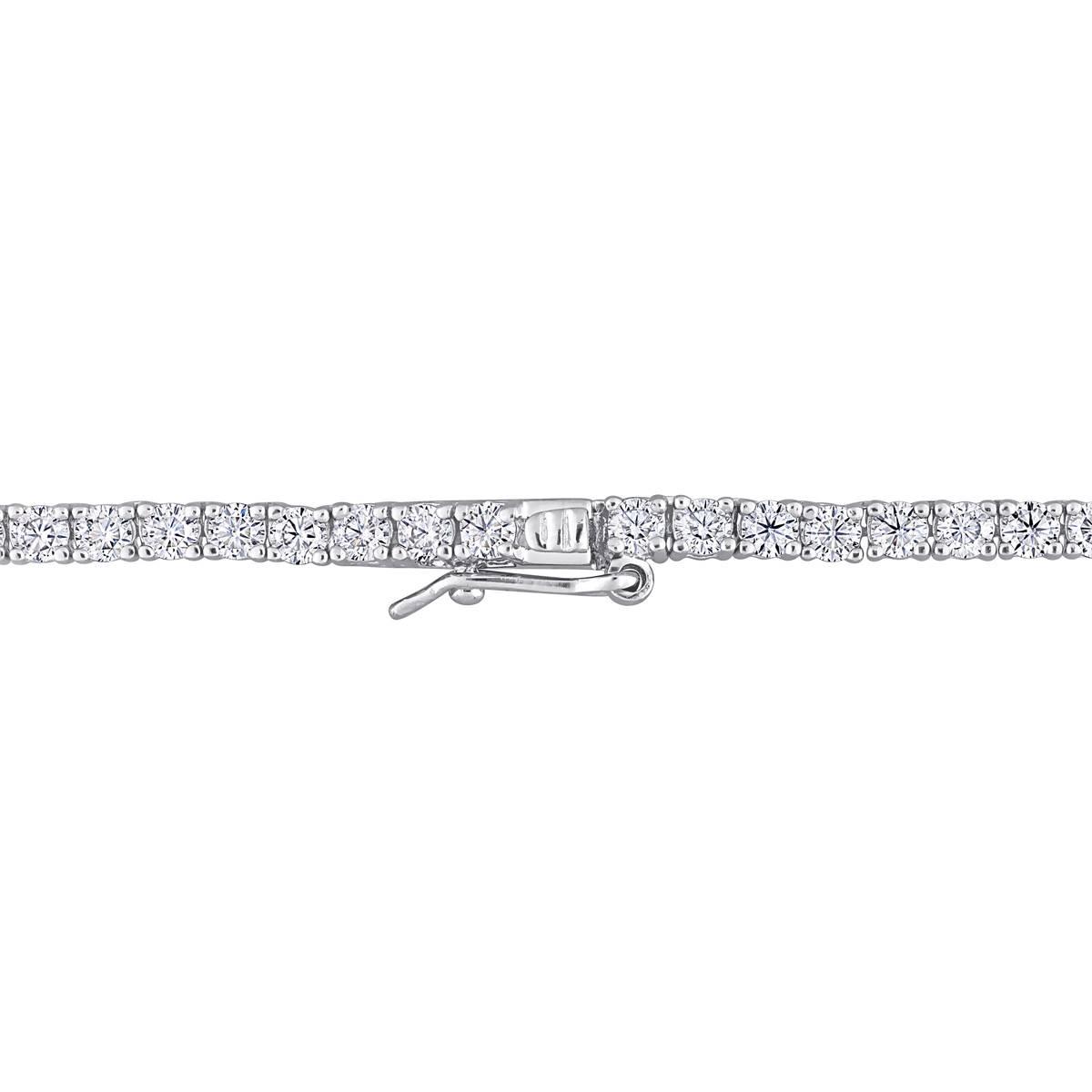 Sterling Silver 12 1/2ctw. Dew Moissanite Tennis Necklace