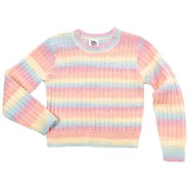 Girls (7-16) Jolie & Joy Long Sleeve Rainbow Stripe Sweater