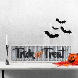 Northlight Seasonal 27.5in. Silver "Trick or Treat" Wall Sign