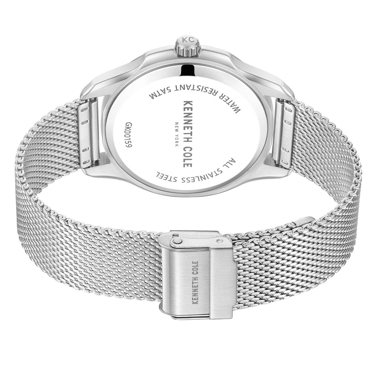 Mens Kenneth Cole® Silver Textured Dial Watch - KCWGK0015950