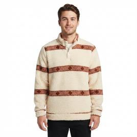 Young Mens Brooklyn Cloth(R) Arrow Stripe Sherpa Hoodie - Sand