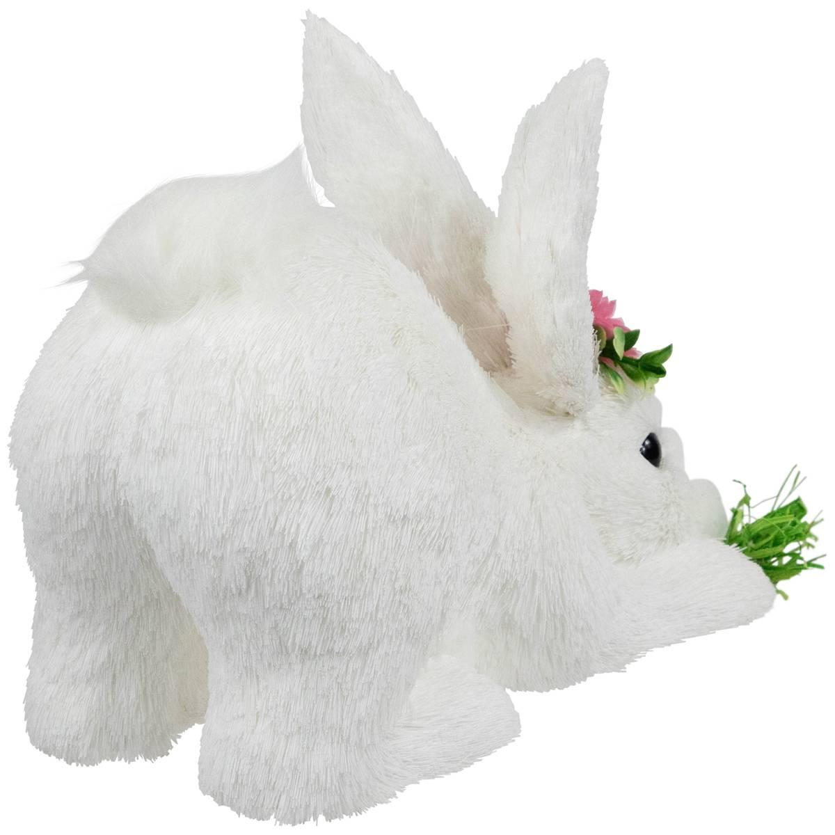 Northlight Seasonal Easter Rabbit w/ Flower Crown Figurine
