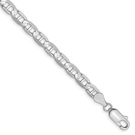 Mens Gold Classics(tm) 4.5mm. 14k White Gold Concave Anchor Bracelet