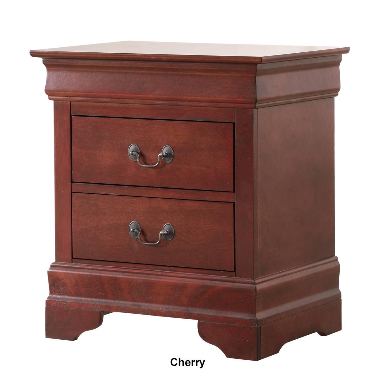 Passion Furniture Louis Philippe 2-Drawer Nightstand