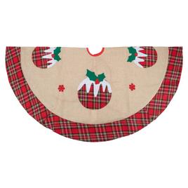 Northlight Seasonal 48in. Burlap Plaid Christmas Tree Skirt