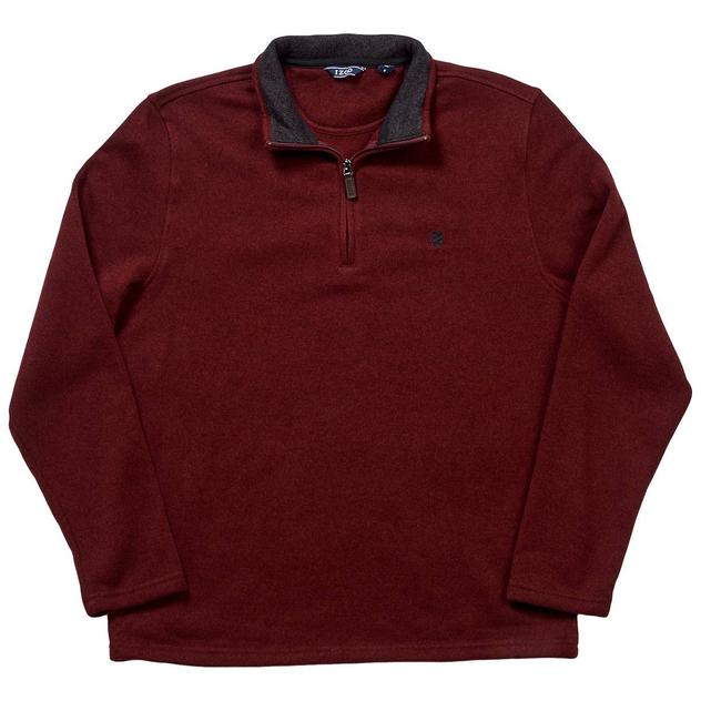 Mens IZOD® Solid 1/4 Zip Long Sleeve Sweater
