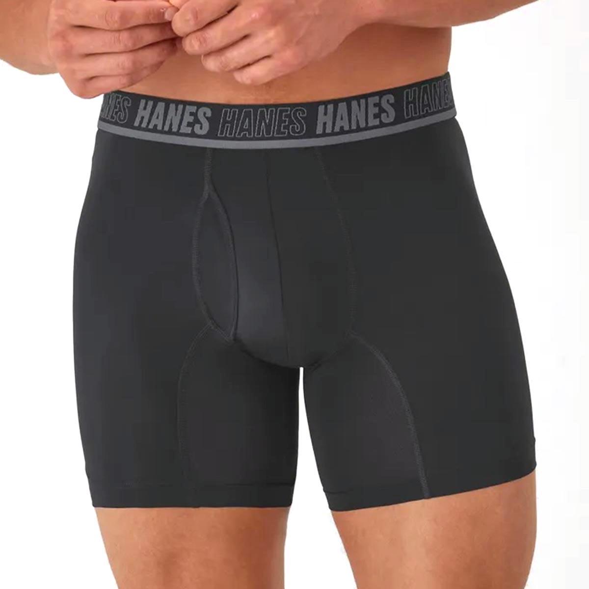 Mens Hanes® Moves 4pk. Performance Boxer Briefs - Teal/Black