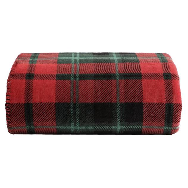 Eddie Bauer Trailhead Plaid Snowflake Reversible Throw