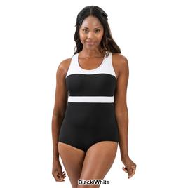 Womens Dolfin® Aquashape Color Block Conservative Swimsuit