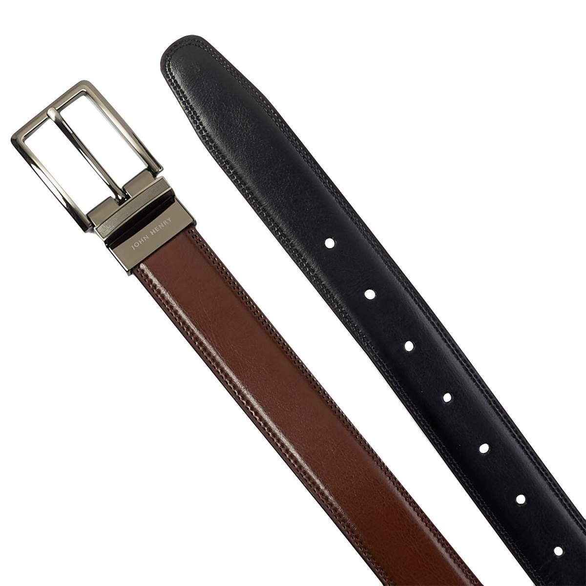 Mens John Henry Double Double Reversible Belt