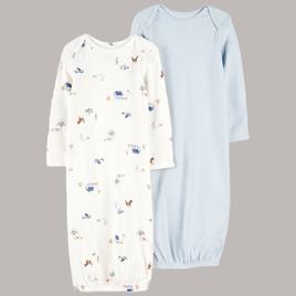 Baby Boy (Preemie-3M) Carters(R) 2pk. Wild & Free/Stripe Gowns