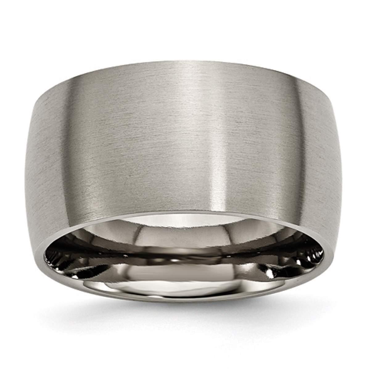 Mens Endless Affection(tm) Titanium 12mm Brushed Wedding Band