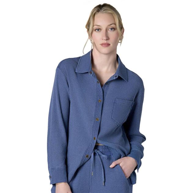 Womens CITY BLUES Camden Long Sleeve Button Down