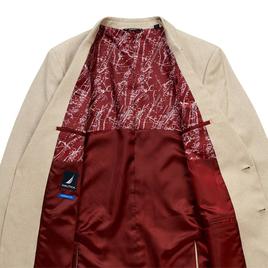 Mens Nautica Poly Cotton Solid Suit Jacket - Tan