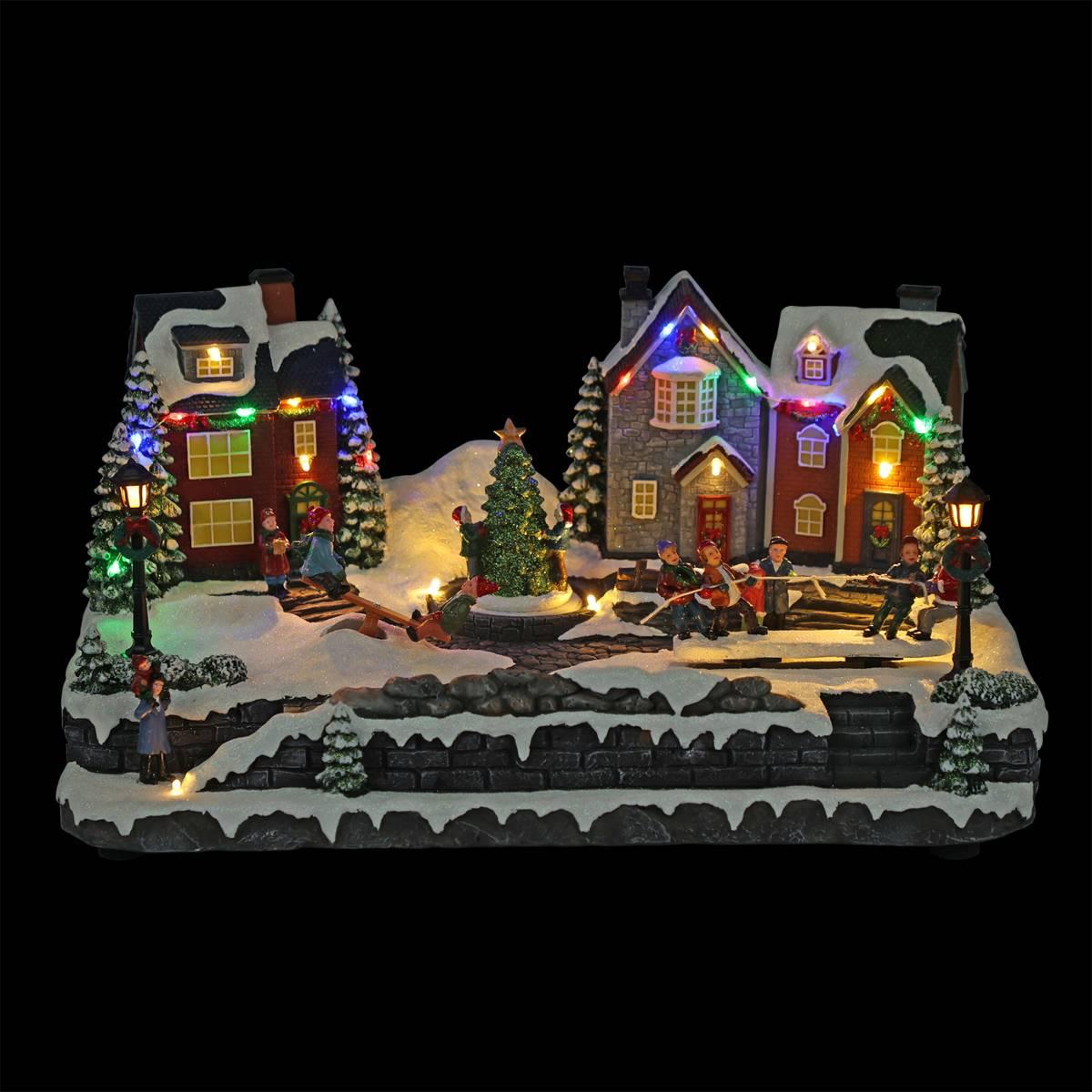 Alpine LED Animated Children in Christmas Village Décor