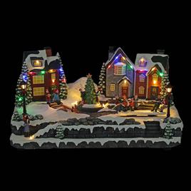 Alpine LED Animated Children in Christmas Village Décor