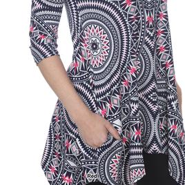 Womens White Mark Maji Bold Geometric Print Tunic