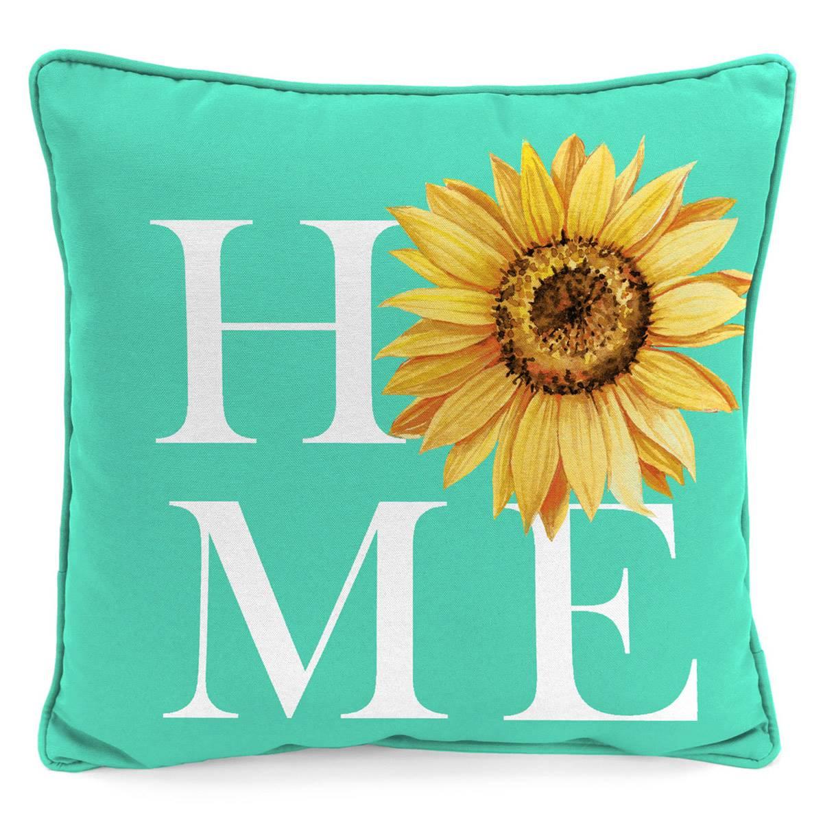 Jordan Manufacturing Home Sunflower Outdoor Throw Pillow