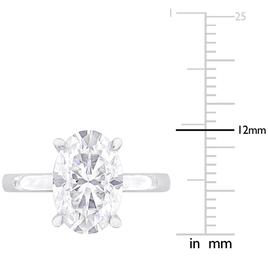 Sterling Silver 4 1/2ctw. White Moissaite Engagement Ring