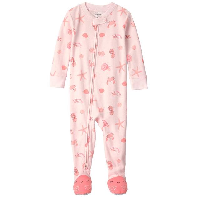 Baby Girl (12-24M) Carter's® Seashell Footie Pajamas