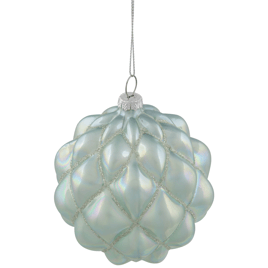 Northlight 4.5in. Iridescent Blue Glass Christmas Ball Ornament