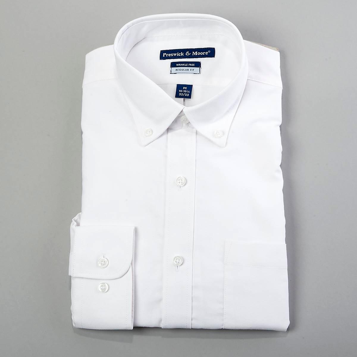Mens Preswick & Moore Oxford Dress Shirt - White