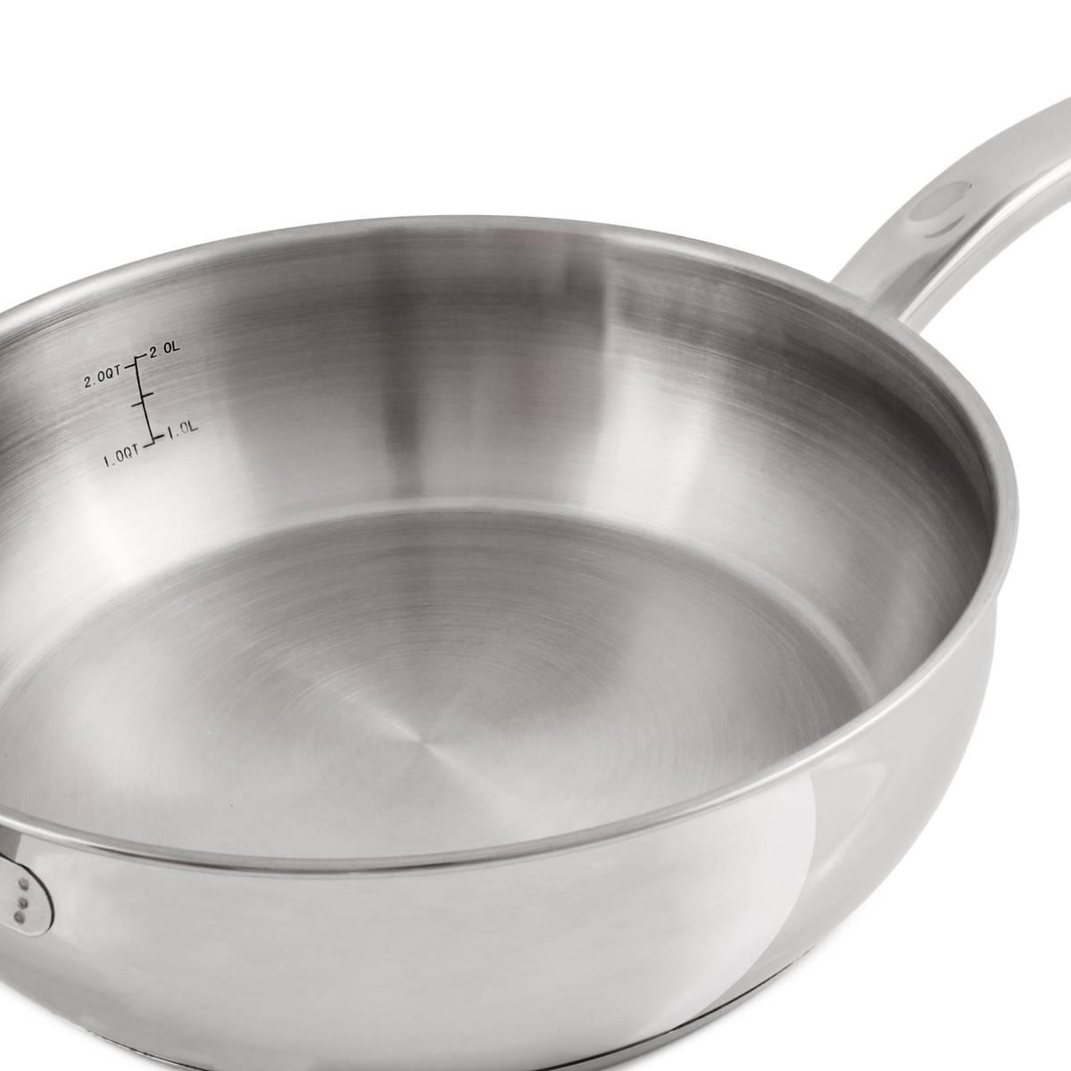 BergHOFF Belly Shape 18/10 Stainless Steel 9.5in. Deep Skillet
