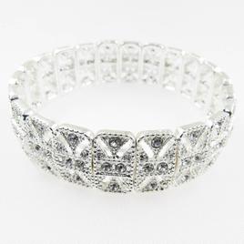 Rosa Rhinestones Victorian Stretch Bracelet