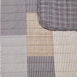 Home Retreat Lakeshore Plaid Grey Soft Cotton 2pc. Quilt Set
