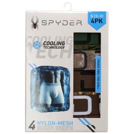 Mens Spyder 4pk. Camo Knit Nylon Mesh Boxer Briefs