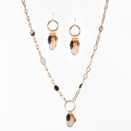 Ashley Cooper(tm) Faceted Stones & Accents Necklace & Earring Set