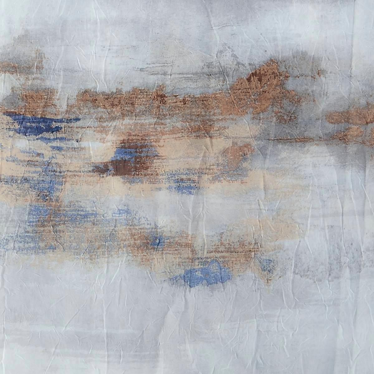 Nebula Print Crushed Voile Rod Pocket Curtain Panels