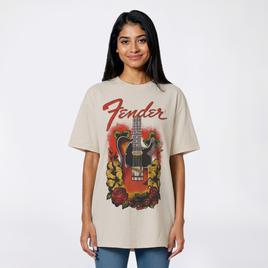 Juniors C-Life Fender Guitar Rose Boyfriend Tee